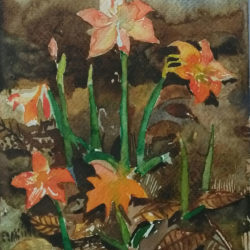 Artist: Ashok Kumar Gopalan, Title: May Lilies, Medium: Water Colour